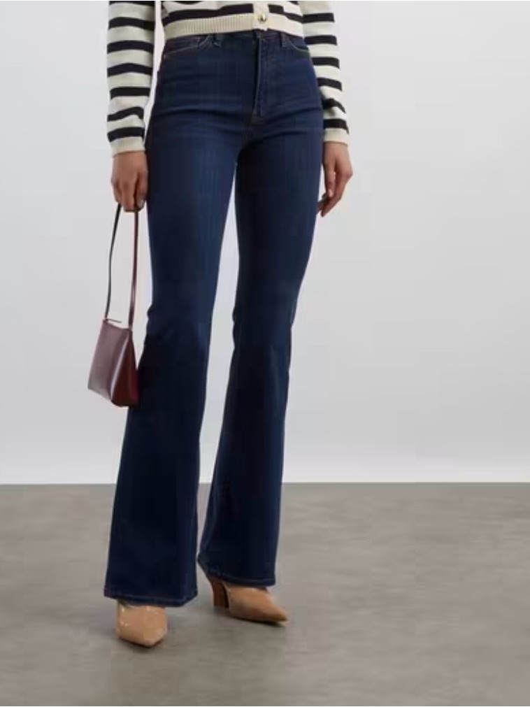 Frame Denim Le High Flare Jeans Cobbert Wash Size 27 Style Lhf230